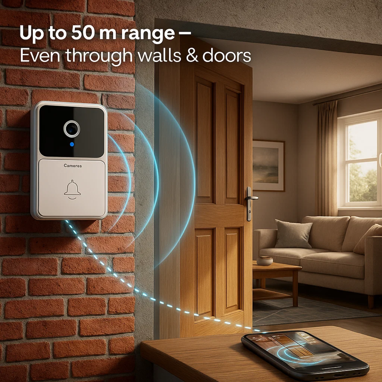 Smart Video Doorbell Camera – HD Security with Two-Way Audio & Motion Detection