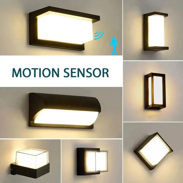 Outdoor Wall Light | Waterproof LED Lantern with PIR Motion Sensor | Ideal for Patios, Porches & Walkways