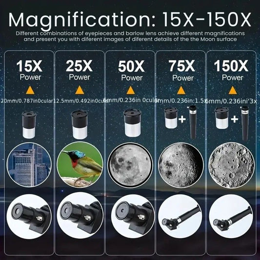 Professional Astronomical Telescope | 70mm Aperture, 300mm Focal Length & Easy Setup for Stargazing and Nature Exploration