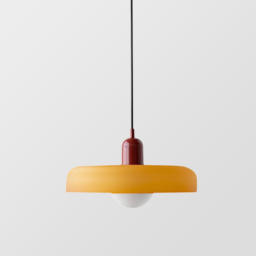 Colored Glass Bauhaus Pendant Light Fixture for Modern Home Decor & Dining Spaces
