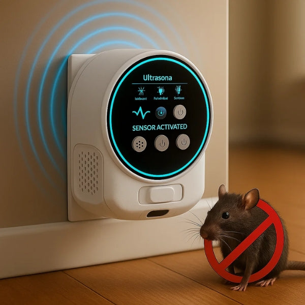 Plug-In Ultrasonic Rat Repellent | Chemical-Free. Silent & Covers Up to 3200 sq. ft. for Indoor and Outdoor Use