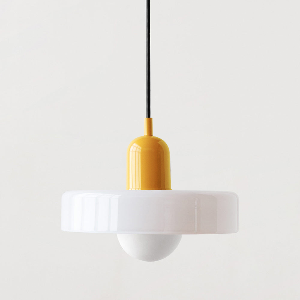 Colored Glass Bauhaus Pendant Light Fixture for Modern Home Decor & Dining Spaces