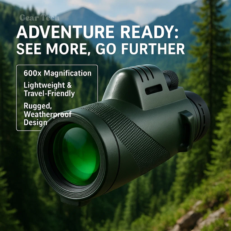 Compact 600x Ultra-Zoom Monocular | HD Lens, Lightweight & Perfect for Hiking, Birdwatching, and Sports Events