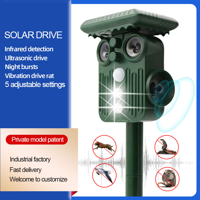 Ultrasonic Solar Deer Repeller | 5 Adjustable Modes. Waterproof & Eco-Friendly for Home Gardens and Yards