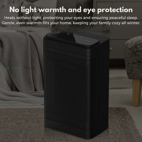 Portable Electric PTC Fan Heater | Fast Heating, Remote Control & Adjustable Temperature for Bathroom and Living Room Use