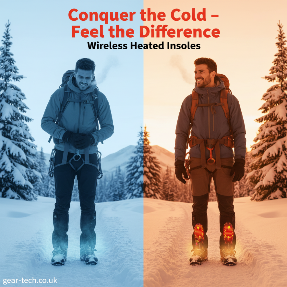 Rechargeable Heated Insoles for Hiking & Outdoor Sports – Electric Thermal Foot Warmers for Boots & Cold Weather UK