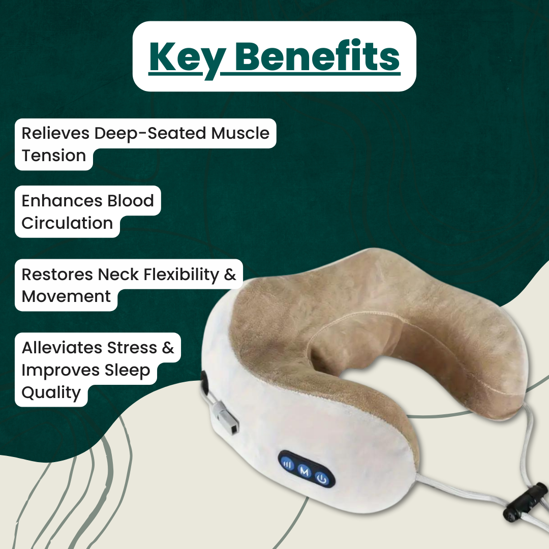 Portable Neck Massager Pillow | Ergonomic Design