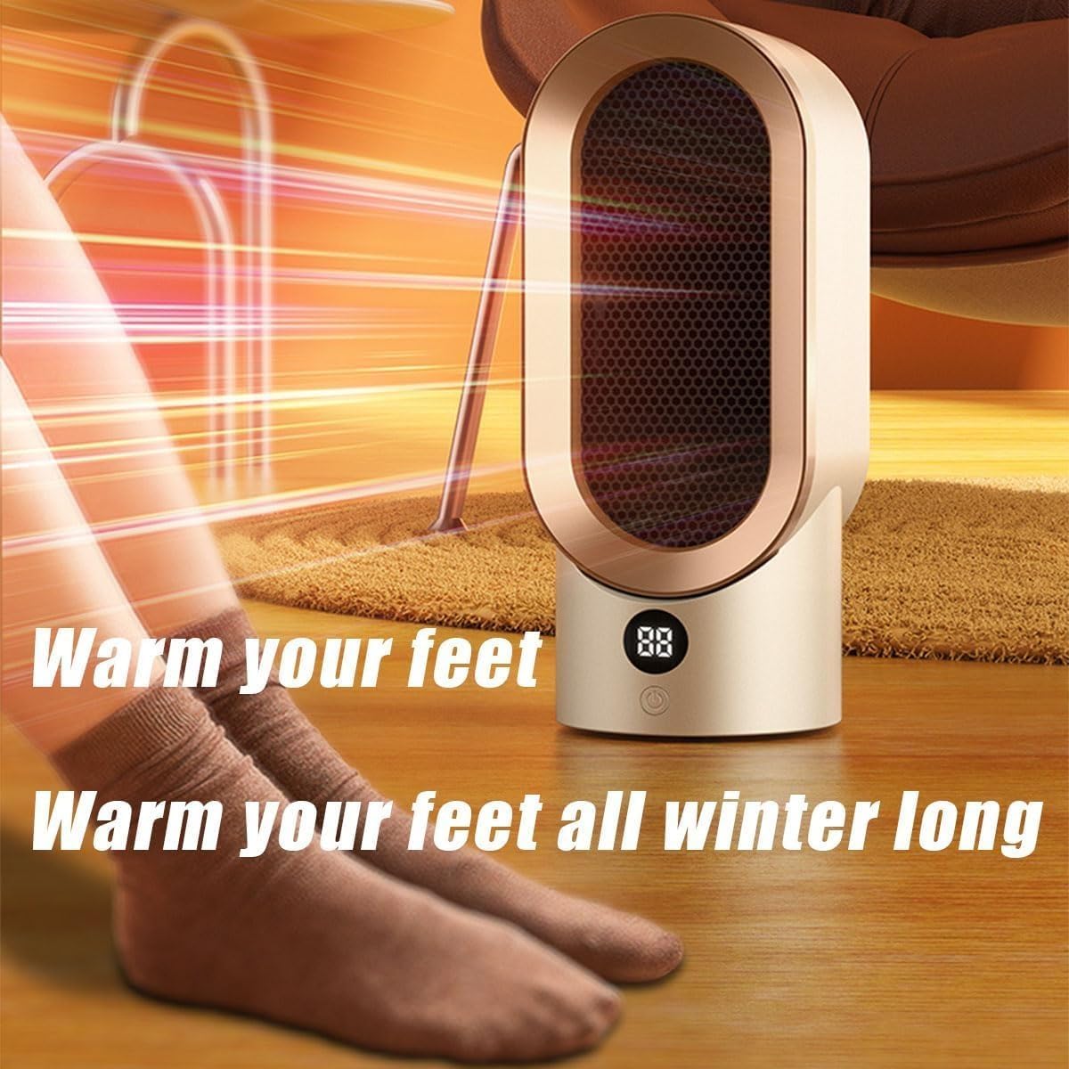 Heatsnap Portable Electric Heater | 800W Compact & Energy Efficient for Home, Office & Travel