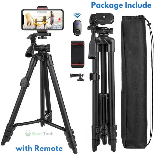 Extendable Phone Tripod with Bluetooth Remote - Versatile Selfie Stick & Stand