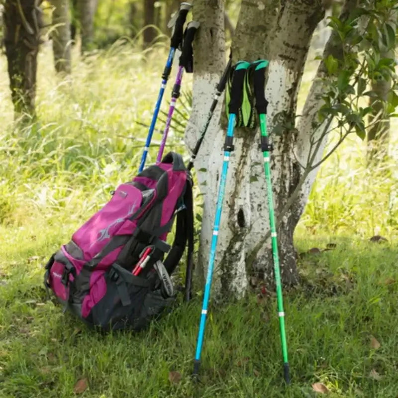 Adjustable Foldable Trekking Pole for Hiking, Backpacking & Outdoor Adventures - Lightweight Aluminum Design