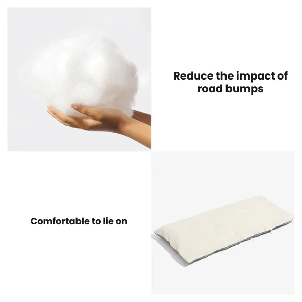 Travel Dog Car Bed with Safety Bolster | Large and Medium Sizes | Comfortable Travel Solution for Dogs