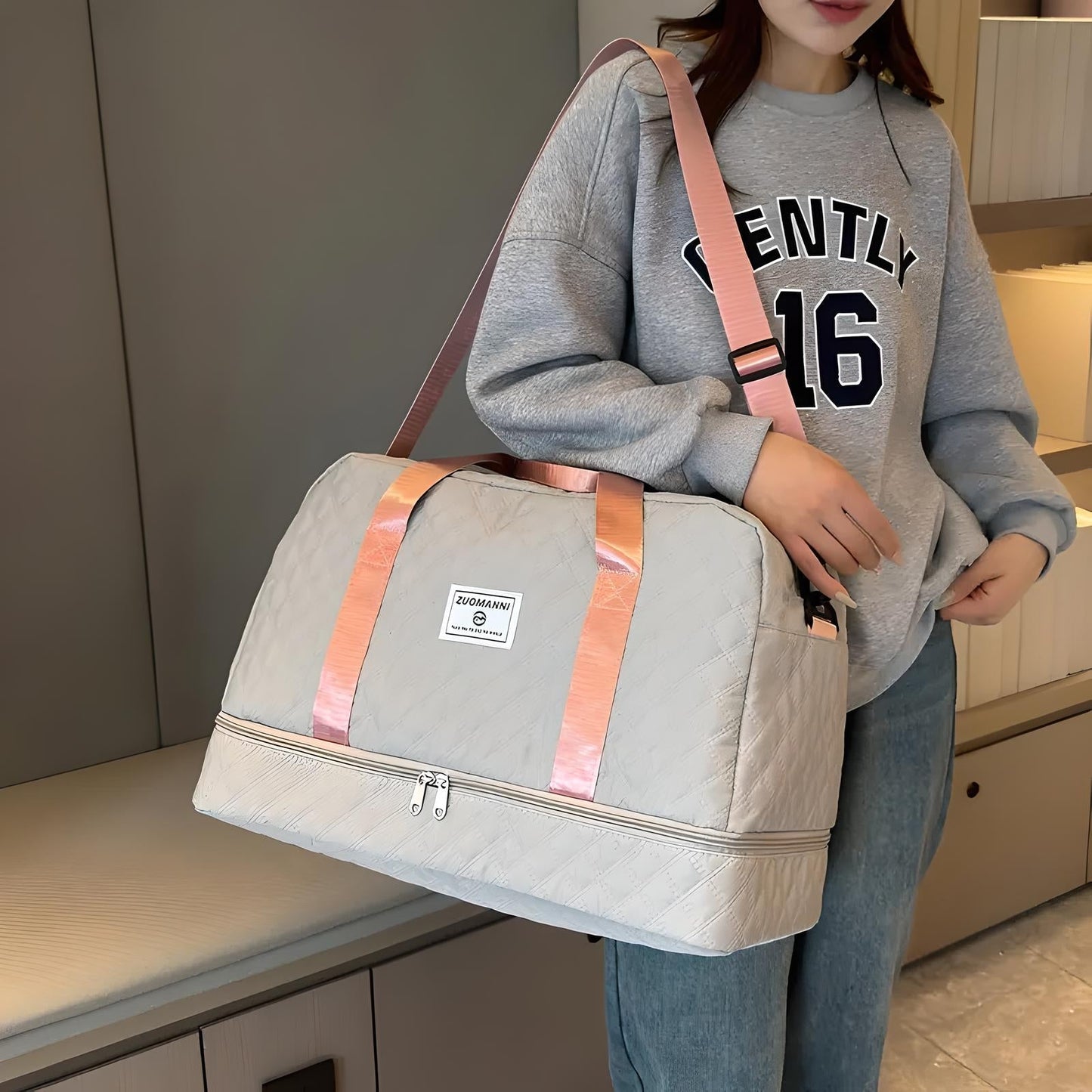 Spacious Weekender Duffle Bag | Water-Resistant, Multi-Compartment & Ideal for Short Trips and Gym Sessions