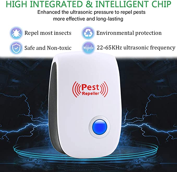 Ultrasonic Rat Repeller Device - Effective Pest Control for Rodents in 48 Hours - Safe for Home & Garden Use