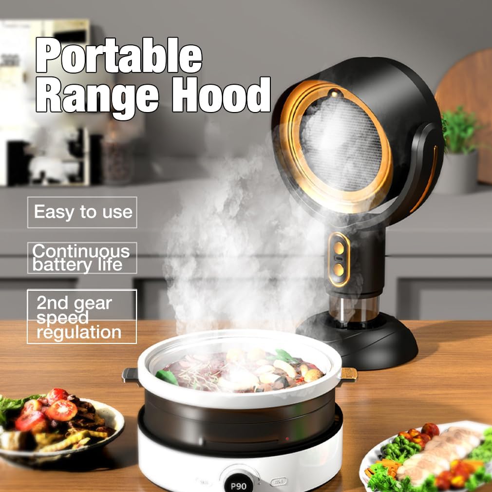 AetherVent™ | Portable Range Hood | Powerful Rechargeable Kitchen Exhaust Fan | Ideal for Any Space & Cooking Needs