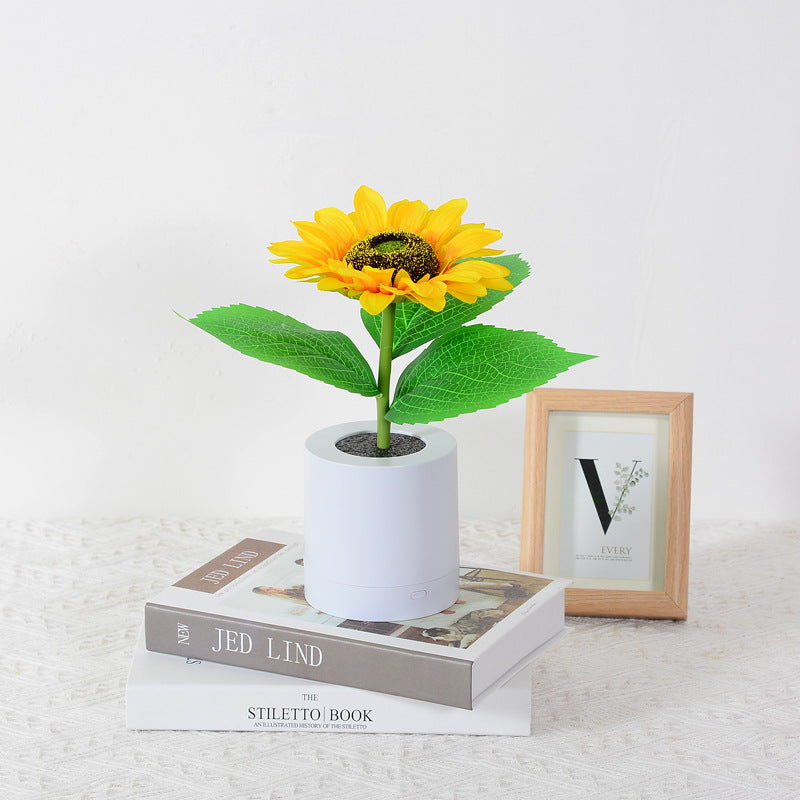 LED Sunflower Table Lamp - Decorative Lighting Fixture for Home Decor & Nightstand Use