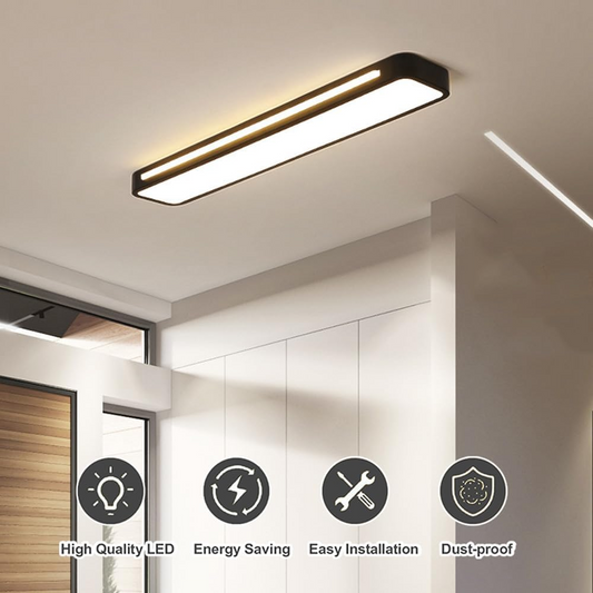 LED Ceiling Light Fixture - Nordic Minimalist Design - Long Linear Light for Modern Home & Office Spaces