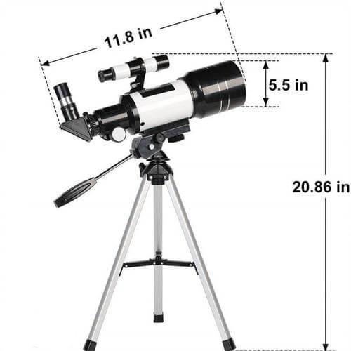 Professional Astronomical Telescope | 70mm Aperture, 300mm Focal Length & Easy Setup for Stargazing and Nature Exploration