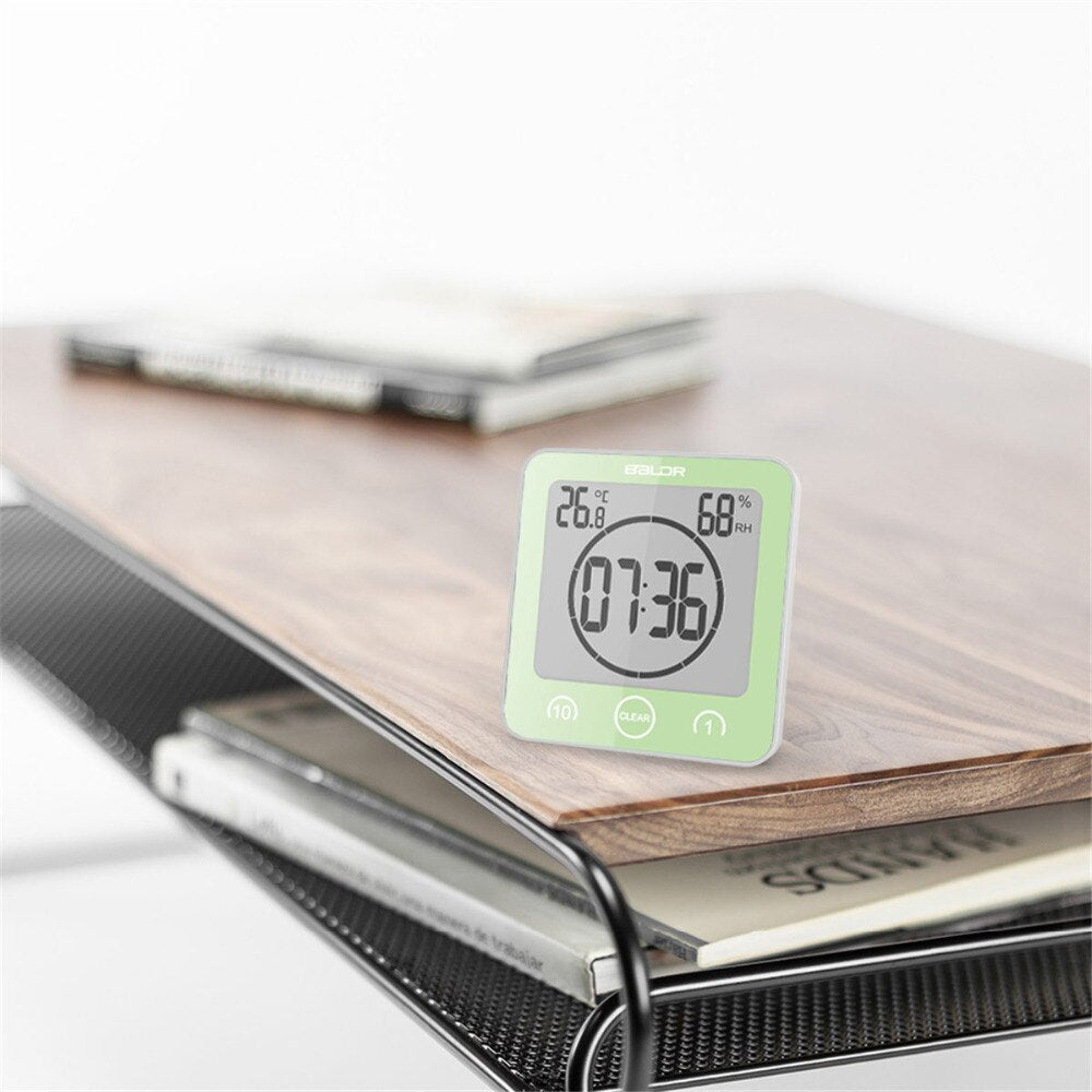 Waterproof Digital Shower Clock with Suction Cup Mount - Perfect for Timing Showers & Bathing Activities