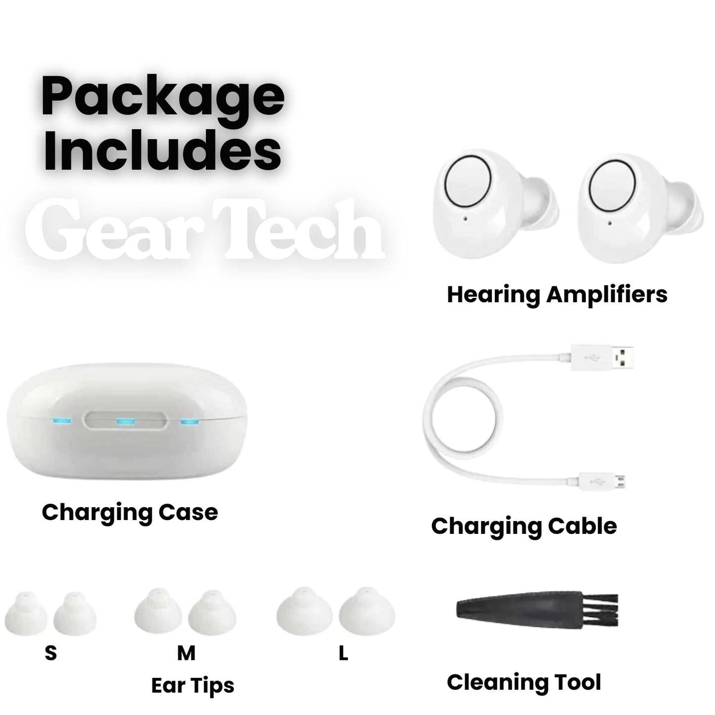 Bluetooth Hearing Aids – Rechargeable In-Ear Digital Hearing Aid with App Control | Discreet, Lightweight & Budget-Friendly for Adults & Seniors