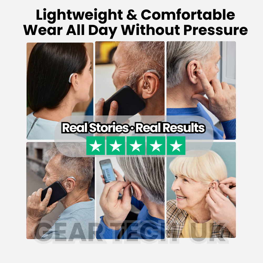 BTE Digital Hearing Aids – Rechargeable Behind the Ear Hearing Amplifiers with Noise Cancelling & Volume Control