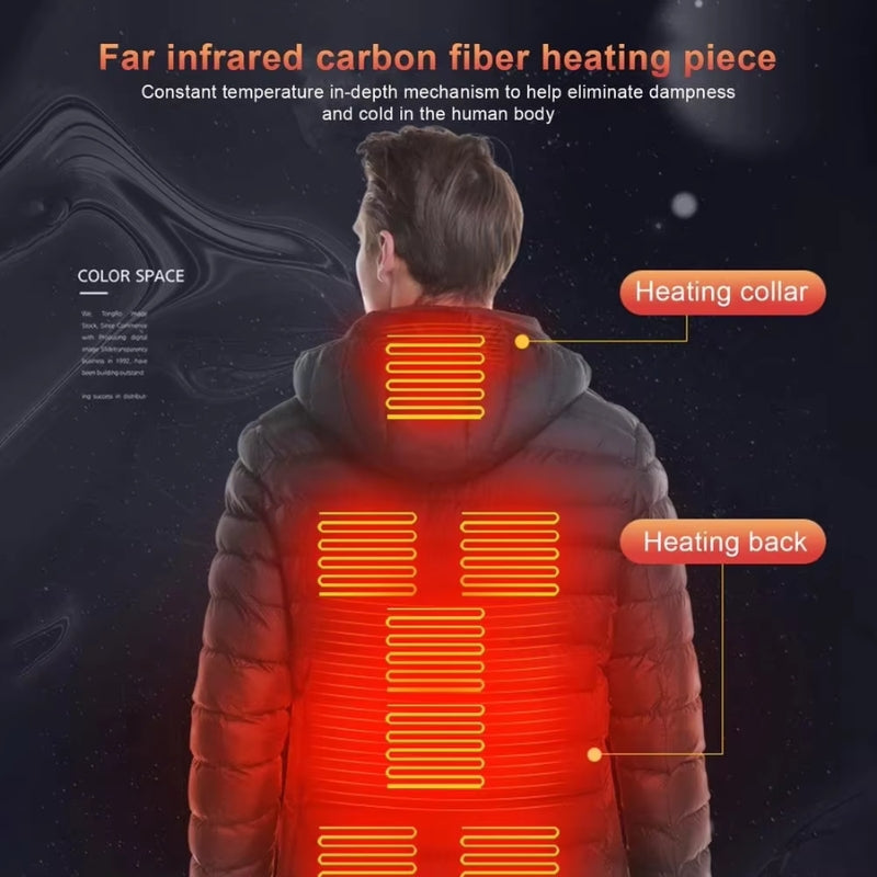 Heated Puffer Jacket – Rechargeable Heated Jackets with Battery Pack, Best Heated Winter Coat for Men & Women UK