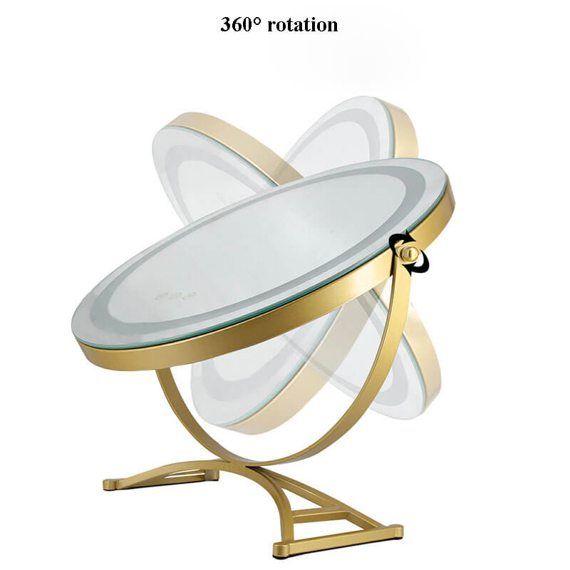 Dimmable LED Makeup Mirror | 360° Rotation. Touch Control & 3 Light Modes for Perfect Makeup Application