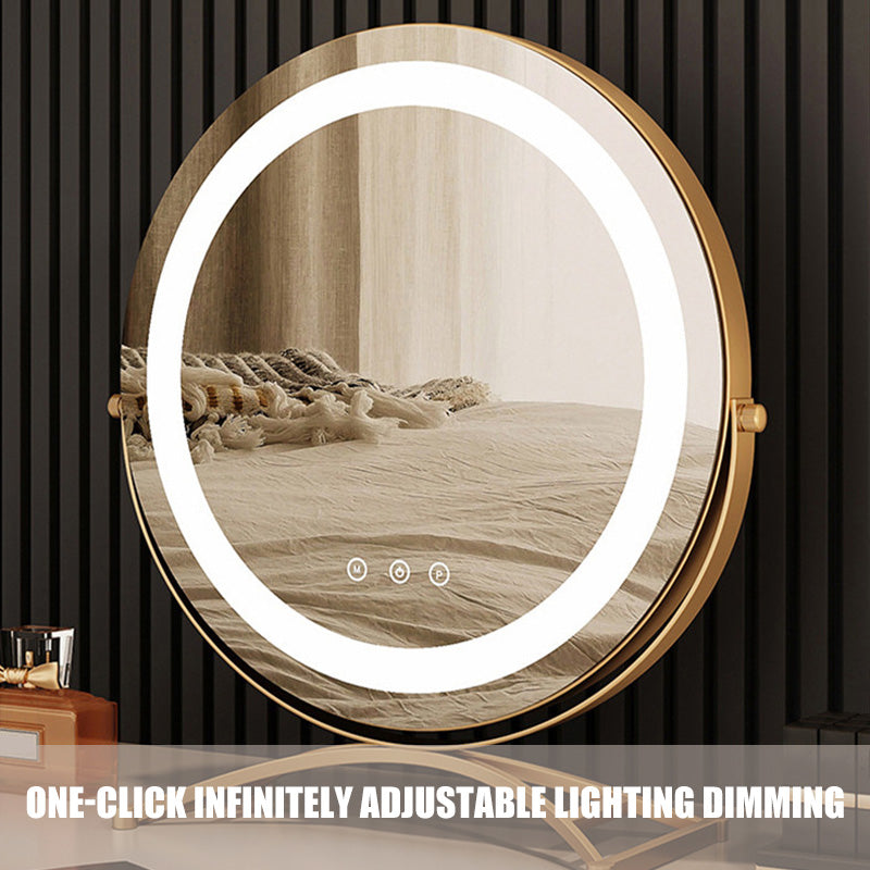 Dimmable LED Makeup Mirror | 360° Rotation. Touch Control & 3 Light Modes for Perfect Makeup Application