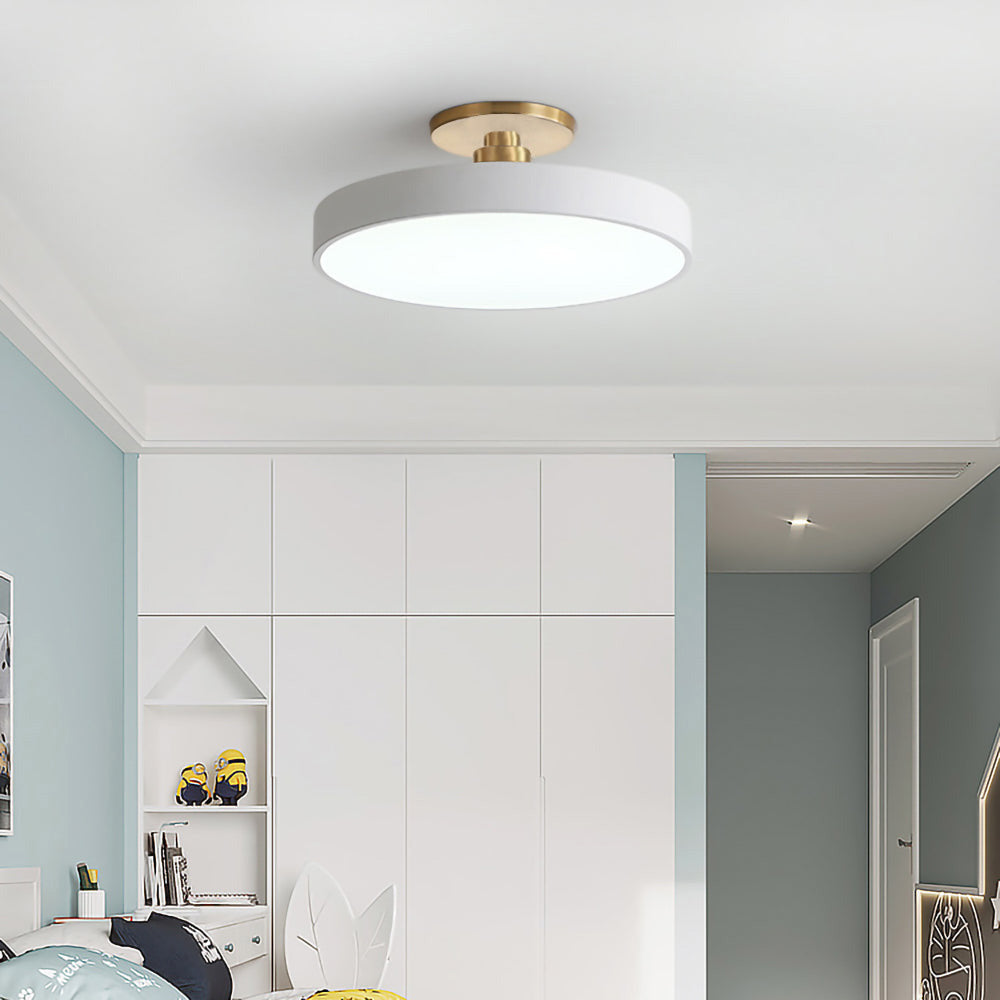 LED Ceiling Light | Modern Black Metal Flush Mount, Energy-Efficient & Ideal for Living Room, Bedroom or Hallway