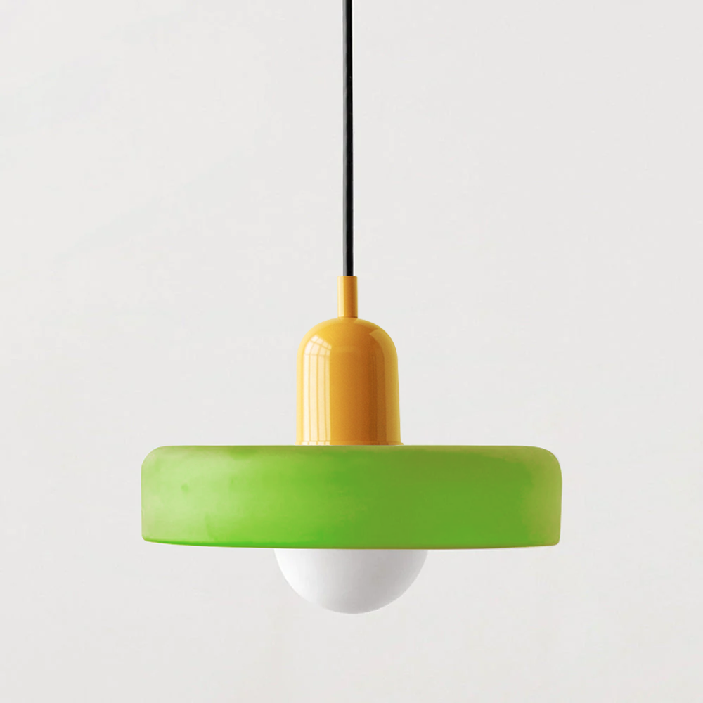 Colored Glass Bauhaus Pendant Light Fixture for Modern Home Decor & Dining Spaces