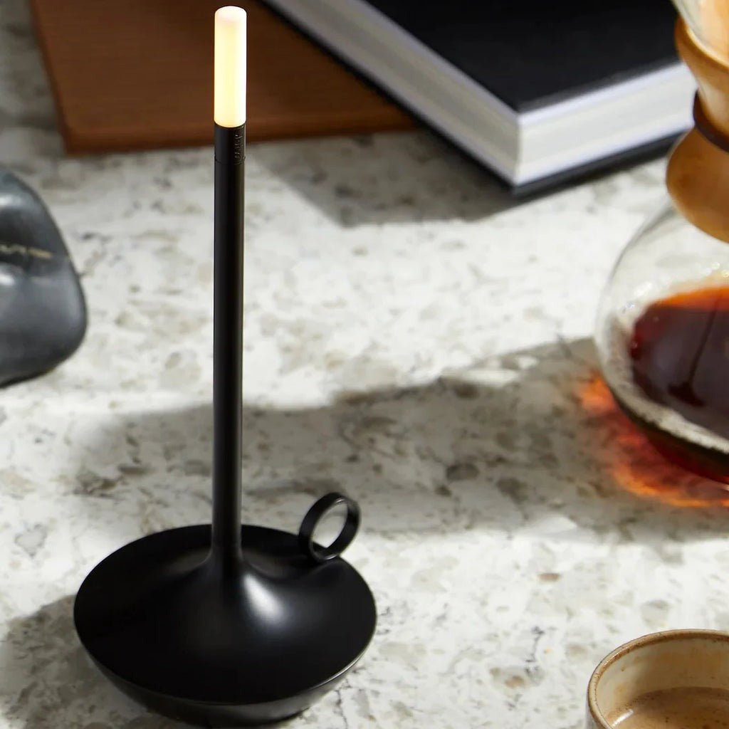 LED Candle Light Table Lamp | Adjustable Brightness. Touch Switch & Battery Operated for Ambient Illumination in Living Room & Bedroom