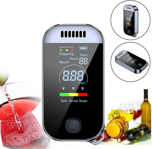 Professional Breathalyzer Alcohol Meter | High-Precision, Contactless Design & Ideal for Home, Camping, or Safe Driving