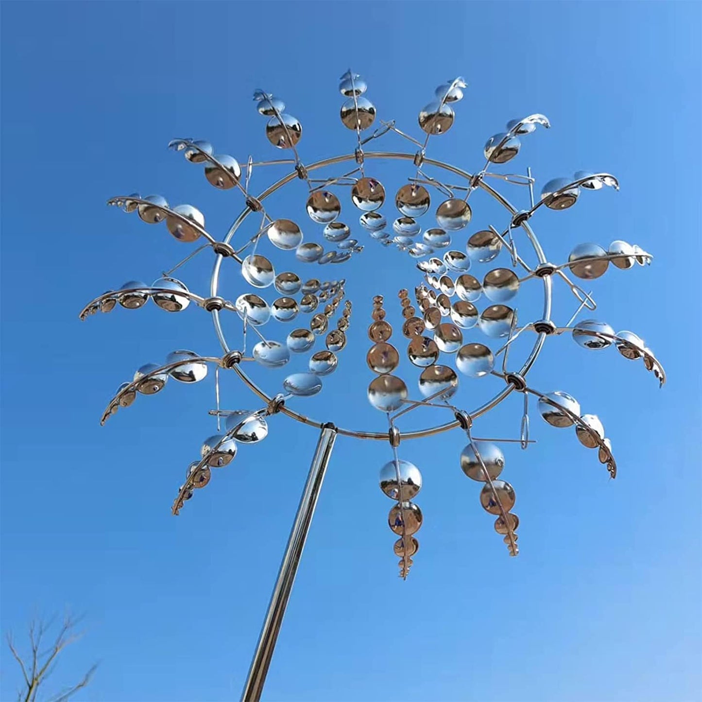 Anti-Rust Kinetic Metal Wind Spinner Windmill for Outdoor Garden Decor & Landscaping