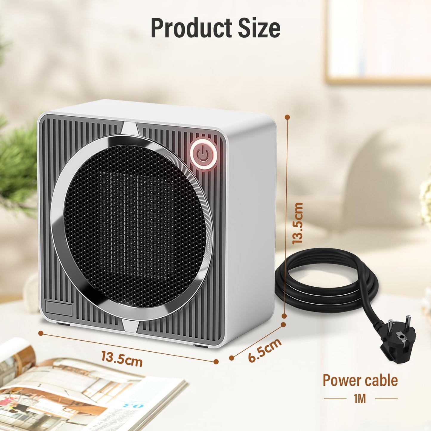 500W Electric PTC Ceramic Heater | Rapid Heating, Energy Efficient & Safe for Indoor Use in Winter