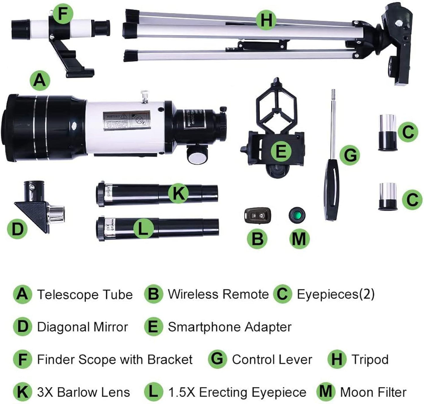 Professional Astronomical Telescope | 70mm Aperture, 300mm Focal Length & Easy Setup for Stargazing and Nature Exploration
