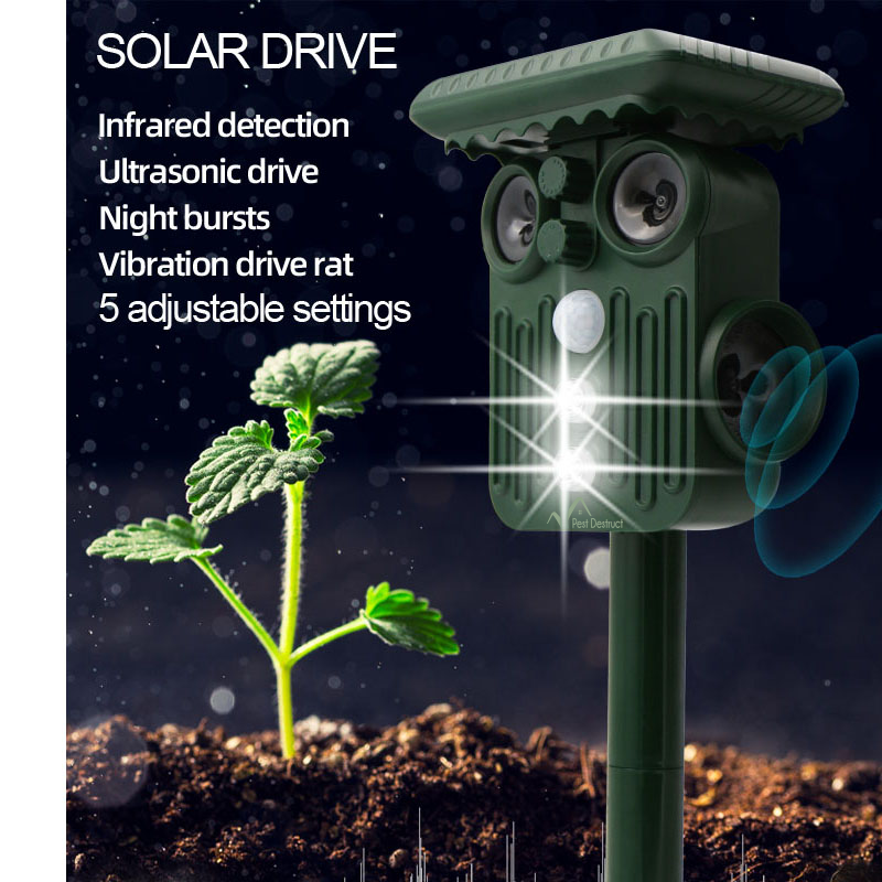Ultrasonic Solar Deer Repeller | 5 Adjustable Modes. Waterproof & Eco-Friendly for Home Gardens and Yards