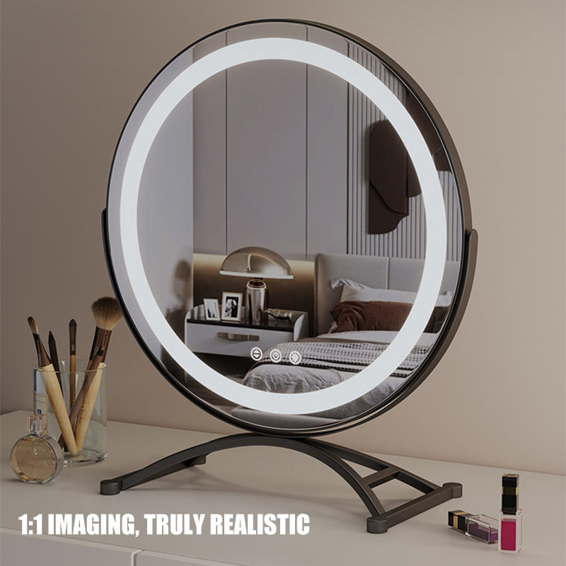 Dimmable LED Makeup Mirror | 360° Rotation. Touch Control & 3 Light Modes for Perfect Makeup Application