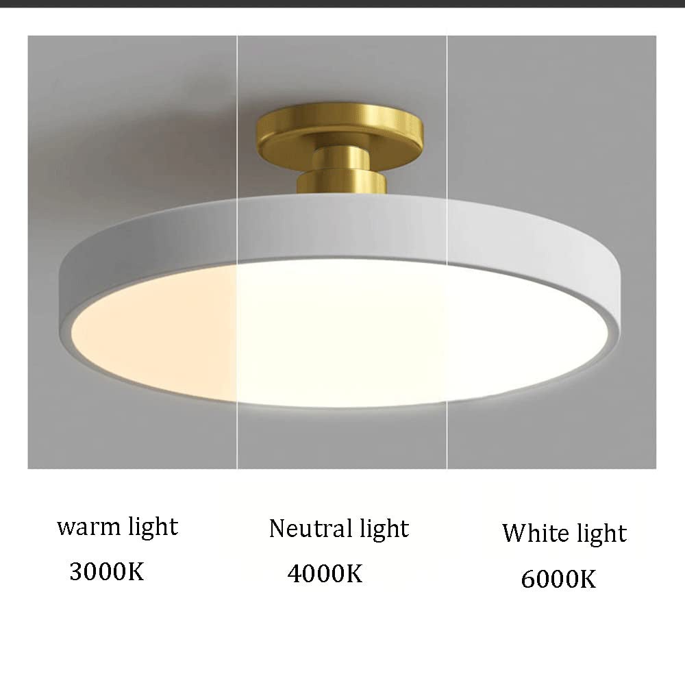LED Ceiling Light | Modern Black Metal Flush Mount, Energy-Efficient & Ideal for Living Room, Bedroom or Hallway