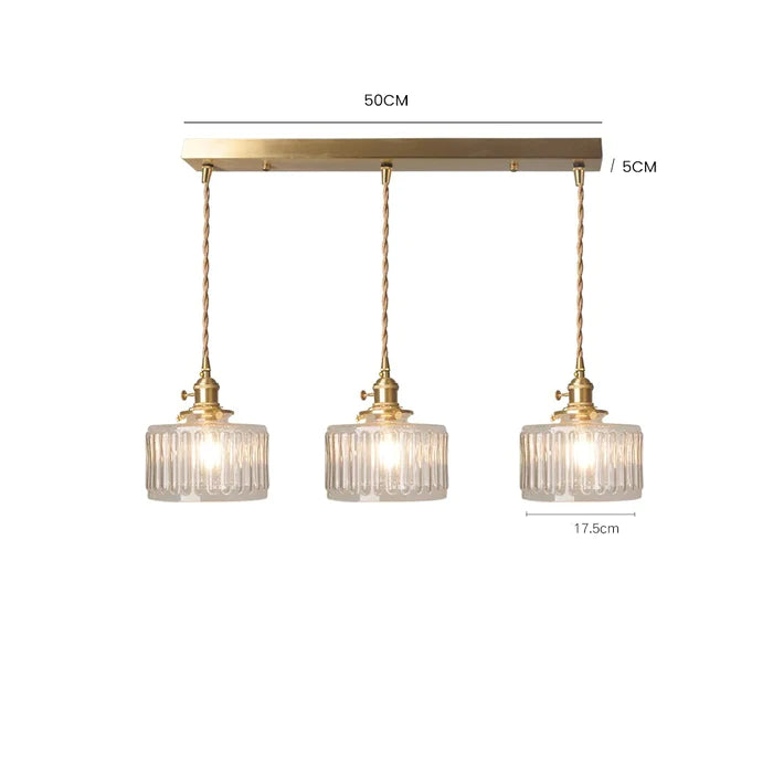 Vintage Crystal Pendant Light Fixture for Dining Room & Living Room Decor