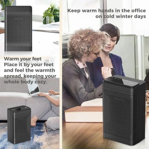 Portable Electric PTC Fan Heater | Fast Heating, Remote Control & Adjustable Temperature for Bathroom and Living Room Use