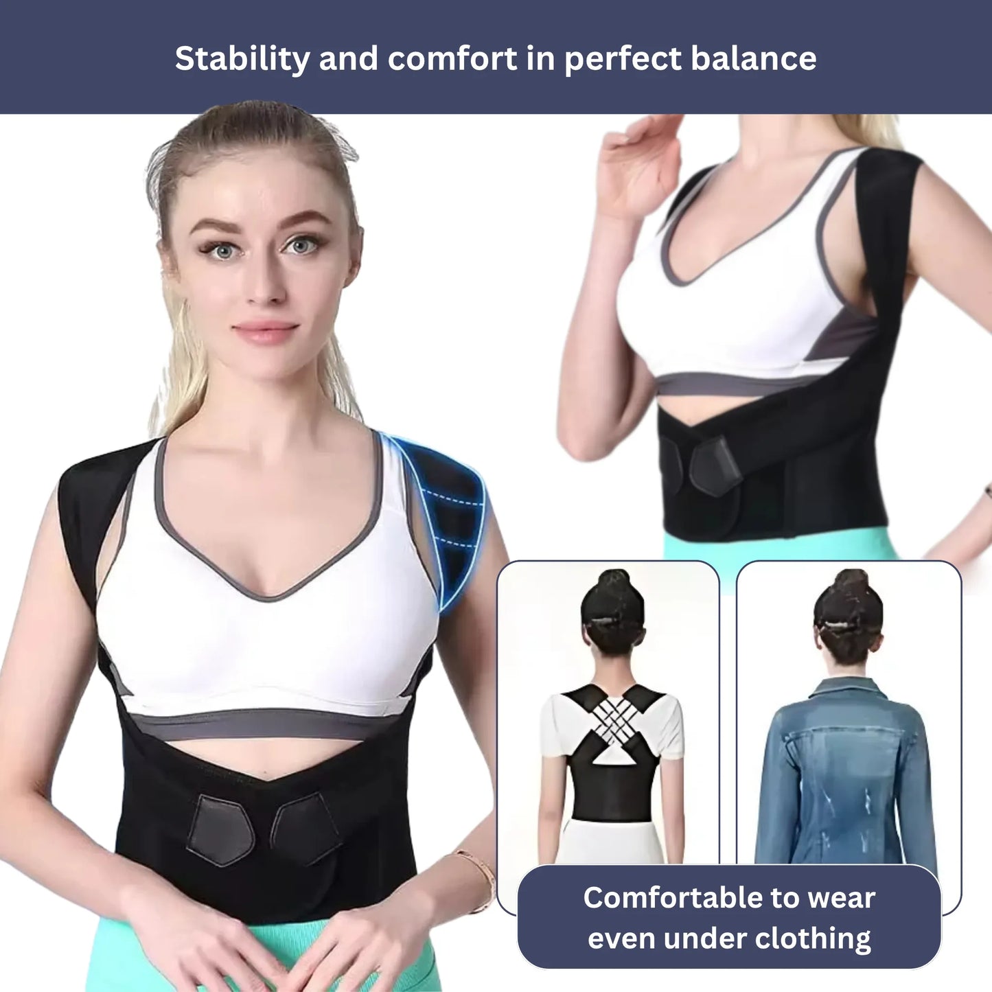 Back Support and Posture Corrector | Adjustable, Comfortable & Ideal for Improving Confidence and Posture