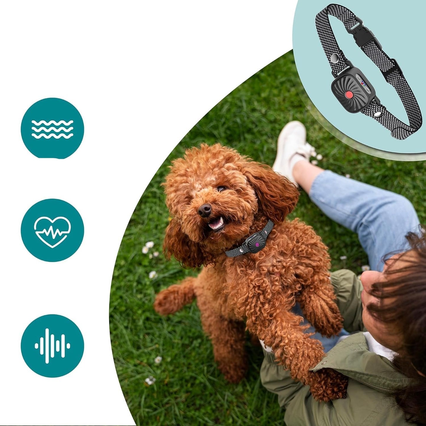 Adjustable Anti Bark Collar for Dogs | Humane, Comfortable & Effective Bark Control Device for Small to Large Breeds