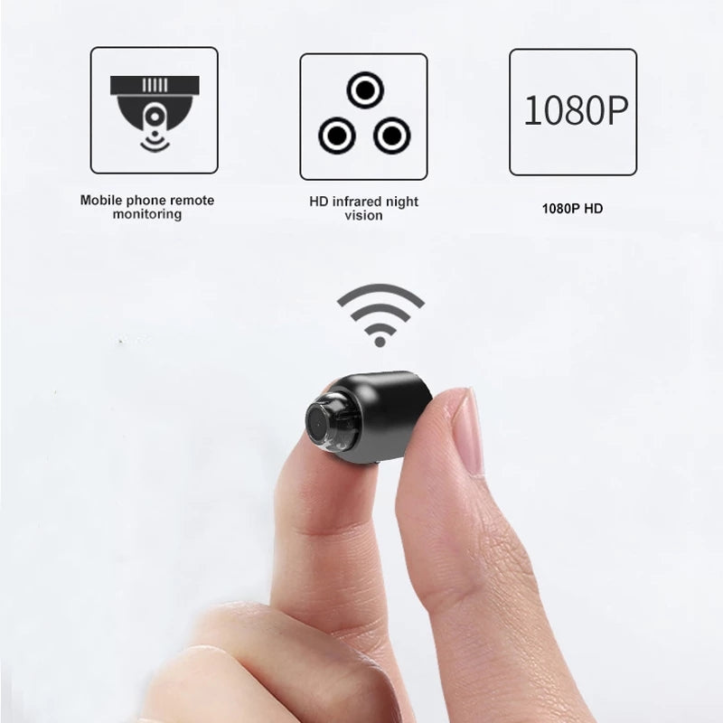 Mini Wireless Spy Camera - Hidden CCTV, WiFi, Outdoor Security, Motion Detection