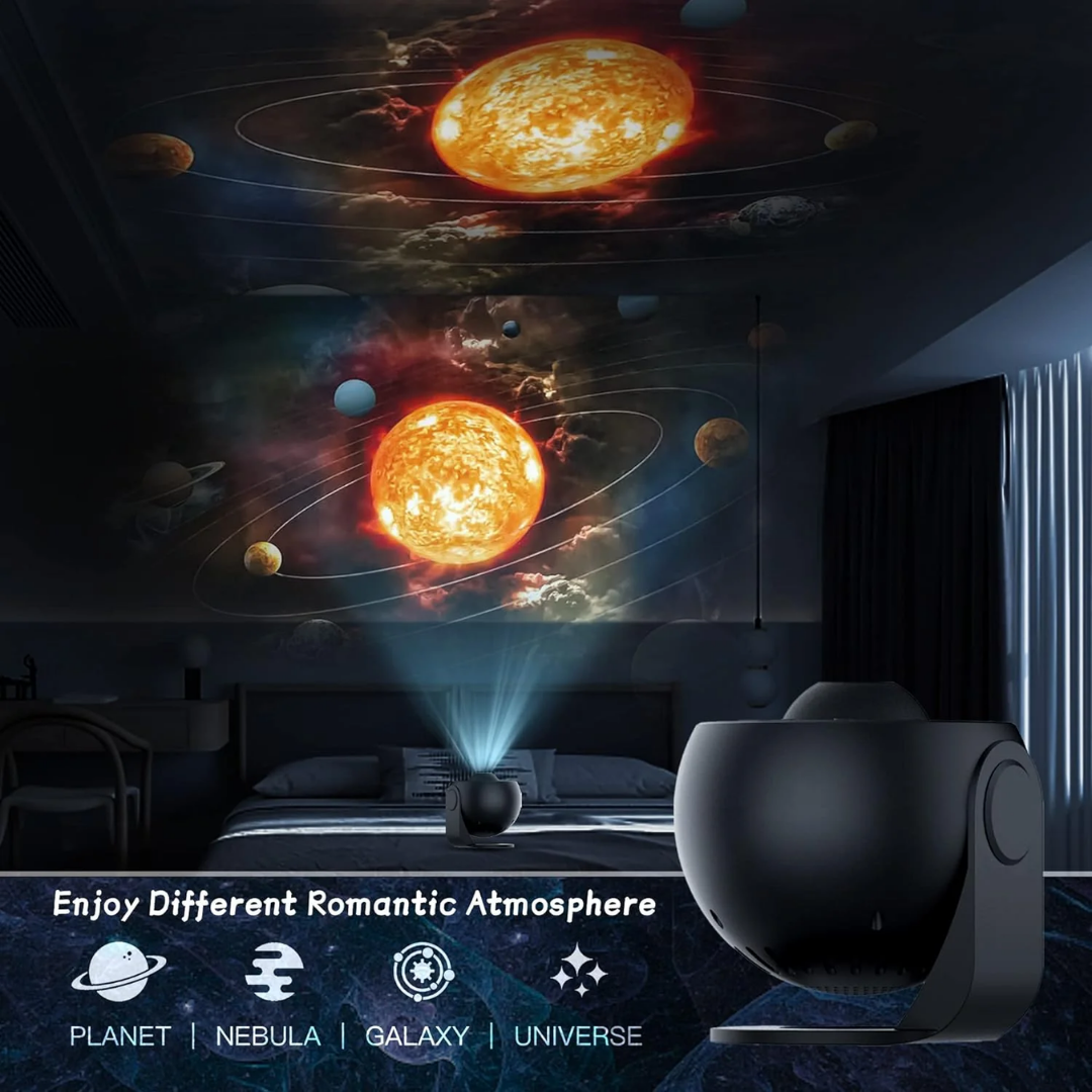 Galaxy Projector with 360° Rotation - Stunning Room-Wide Night Sky View