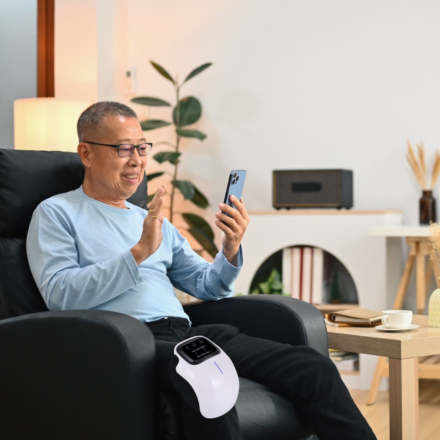 Knee Massager with Red Light Therapy for Pain Relief and Muscle Recovery