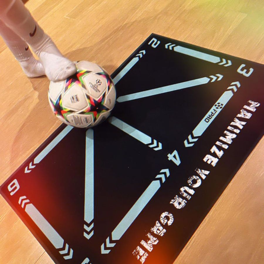 Football Pro Training Mat | Anti-Slip, 2x2m Space & Video Program for Skill Enhancement and Home Training