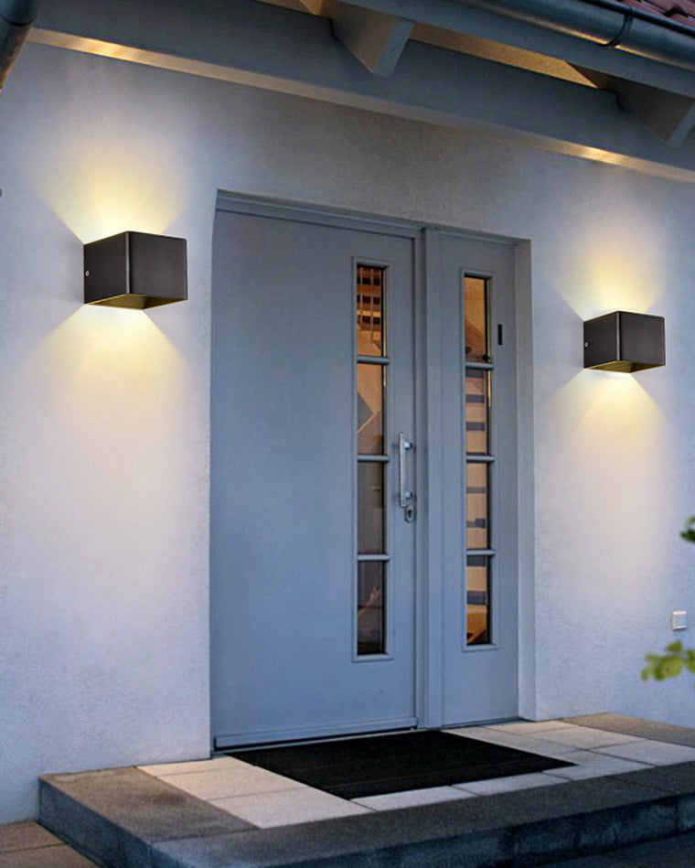 LED Outdoor Up Down Wall Light | Waterproof Metal Fixture for Patio. Garden & Entryway Illumination