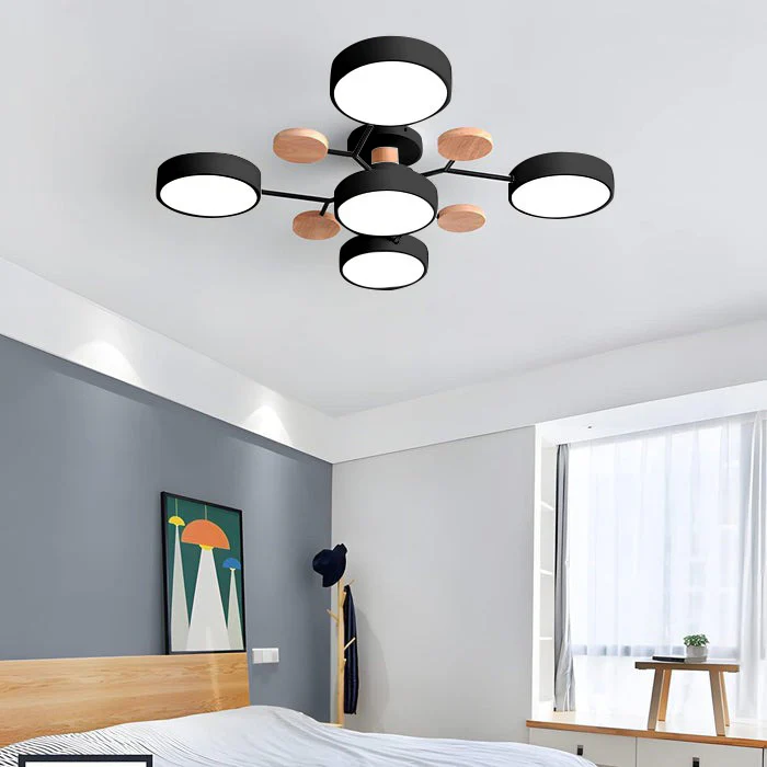 Contemporary Round Iron LED Chandelier | Energy-Efficient. Stylish Lighting for Living Rooms. Dining Areas & Entryways