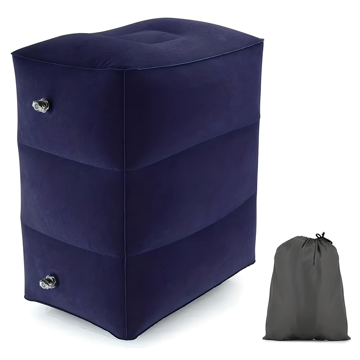 Inflatable Travel Footrest | Ergonomic, Adjustable Height & Compact for Planes, Trains, Buses & Office Use