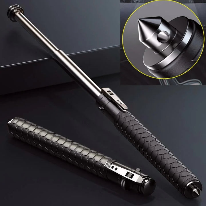 Automatic Self-Defense Walking Stick | Lightweight, Anti-Slip Grip & Compact for Hiking and Urban Safety