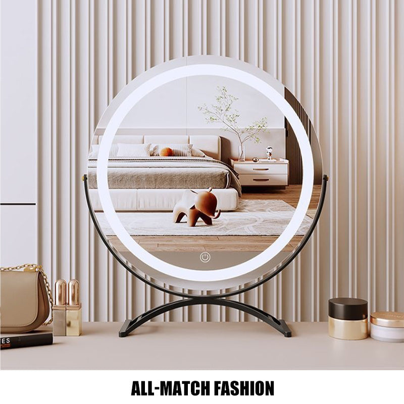 Dimmable LED Makeup Mirror | 360° Rotation. Touch Control & 3 Light Modes for Perfect Makeup Application